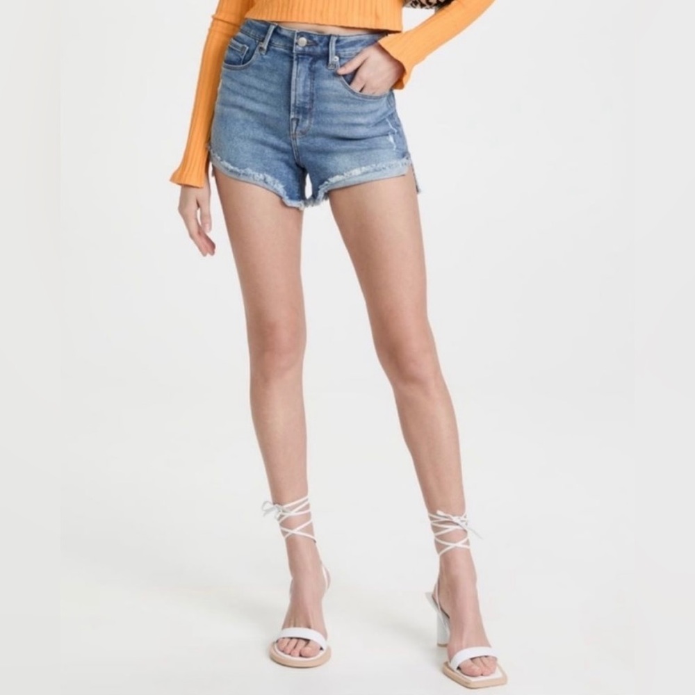 Good American- "Good Curve" Blue Denim Shorts Size 2/26- EUC!